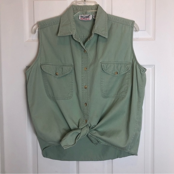 Denim Republic Vintage Sleeveless Blouse. Size L - Picture 6 of 7